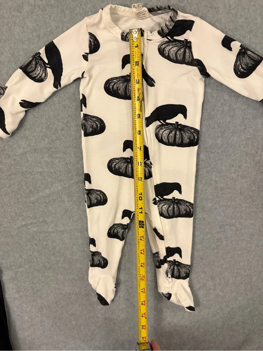 Kate Quinn Bamboo Pumpkin Crow Fall Halloween Sleeper Baby 0-3M